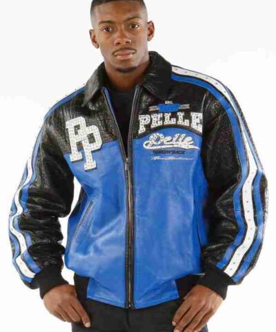 Pelle Pelle Black Blue Leather Jacket