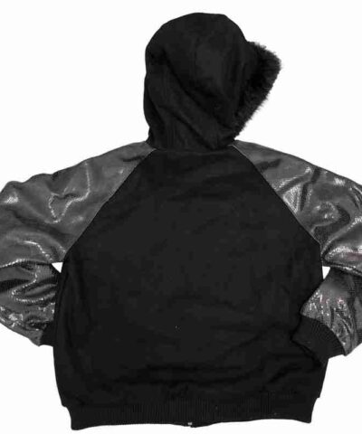 Pelle Pelle Black Snake Print Wool Black Jacket