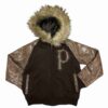 Pelle Pelle Black Snake Print Wool Brown Jacket