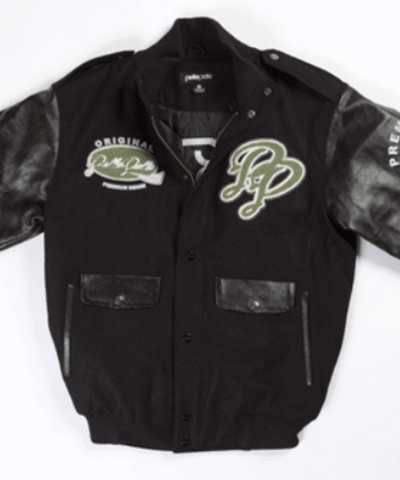 Pelle Pelle Black Varsity Jacket