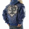 Pelle Pelle Blue PP Crest Fur Hood Jacket