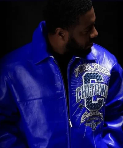 Pelle Pelle Chi Town Blue Leather Jacket