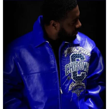 Pelle Pelle Chi Town Blue Leather Jacket