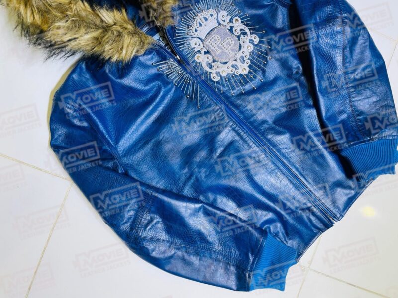 Pelle Pelle Crest Blue Jacket scaled 1