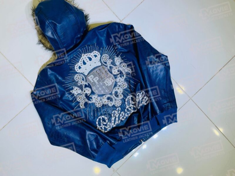 Pelle Pelle Crest Leather Blue Jackets scaled 1