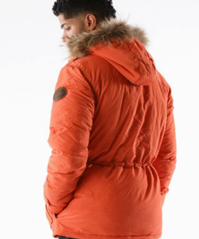 Pelle Pelle Fur Hood Orange Jacket