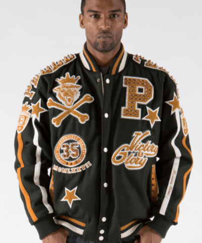 Pelle Pelle Green Varsity Jacket