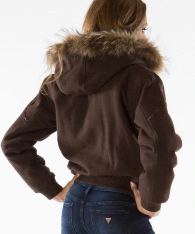 Pelle Pelle Hooded Fur Dark Jacket