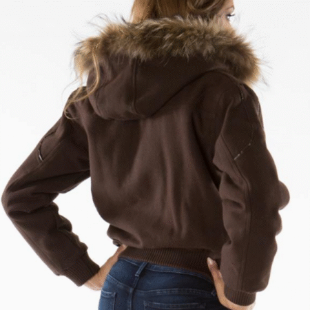 Pelle Pelle Hooded Fur Dark Jacket