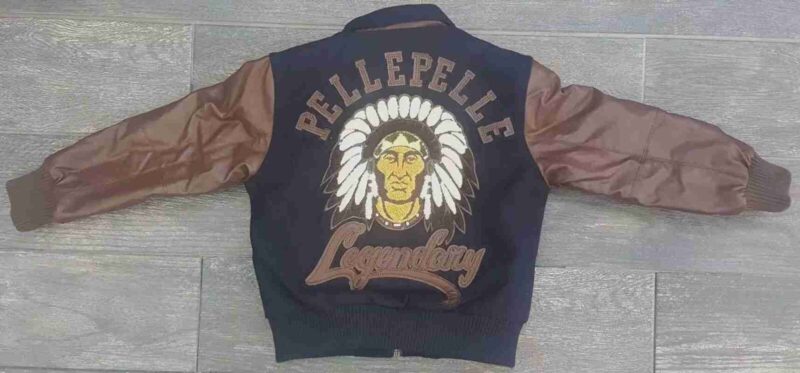 Pelle Pelle Indian Head Blue Varsity Jacket