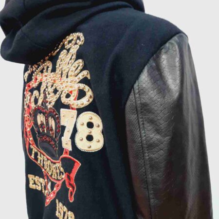 Pelle Pelle King of Thrones Wool Black Hoodie