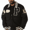 Pelle Pelle Marc Buchanan Black White Varsity Jacket