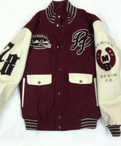 Pelle Pelle Maroon Varsity Jacket