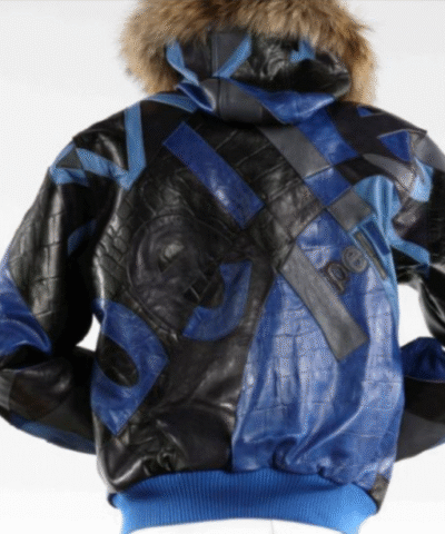 Pelle Pelle Mens Abstract Fur Hooded Jacket