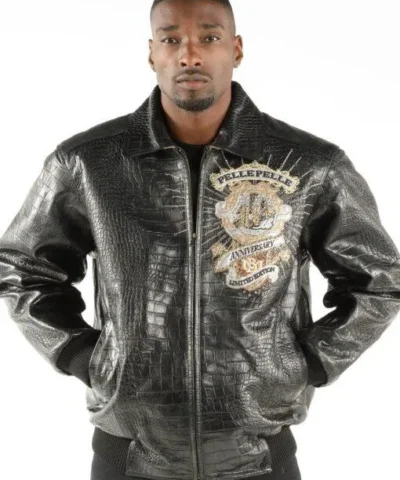Pelle Pelle Mens Anniversary Black Jacket