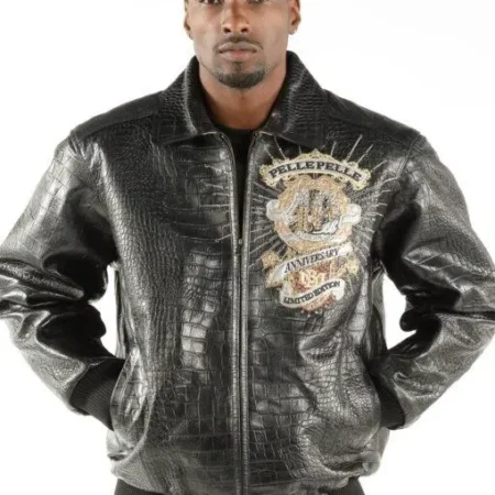 Pelle Pelle Mens Anniversary Black Jacket