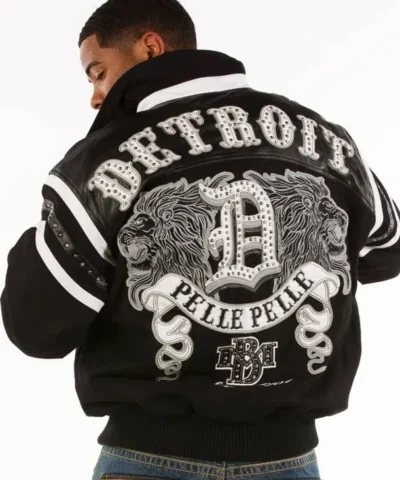Pelle Pelle Mens Black Detroit City Jackets