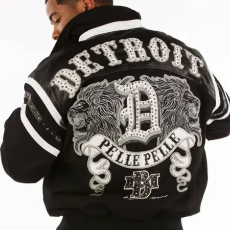 Pelle Pelle Mens Black Detroit City Jackets