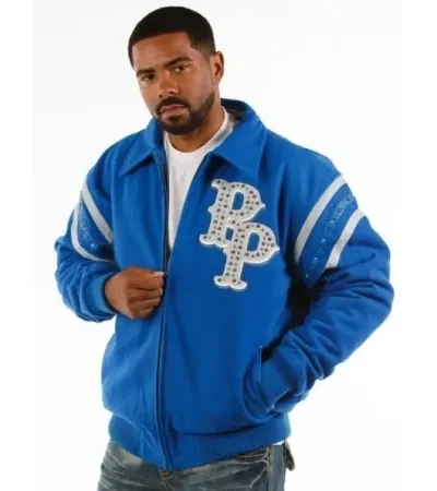 Pelle Pelle Mens Blue Detroit 78 Jacket