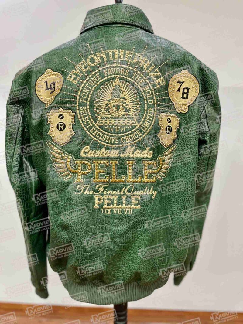 Pelle Pelle Mens Eye On The Prize Green Jacket scaled 1