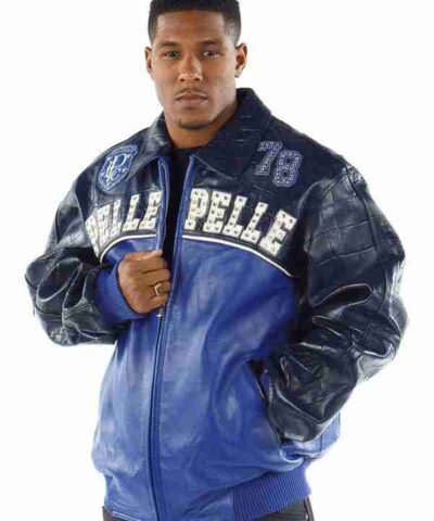 Pelle Pelle Mens Last Man Standing Blue Jacket