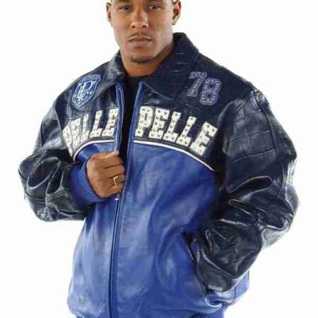 Pelle Pelle Mens Last Man Standing Blue Jacket