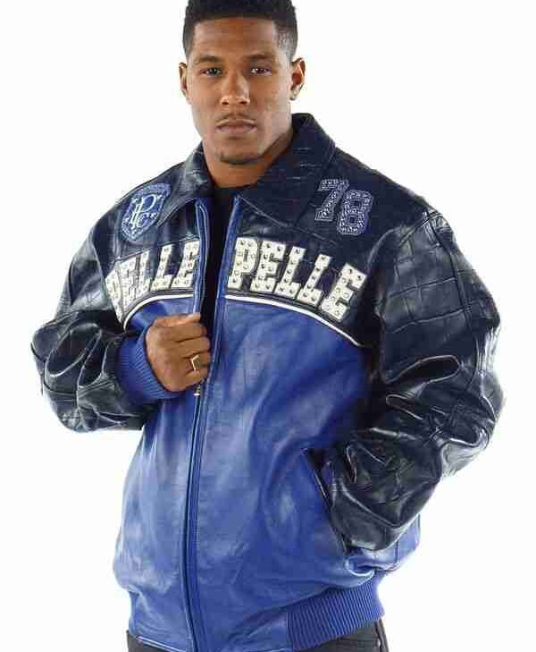 Pelle Pelle Mens Last Man Standing Blue Jacket