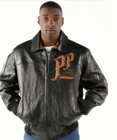Pelle Pelle Mens Pioneer Black Leather Jacket