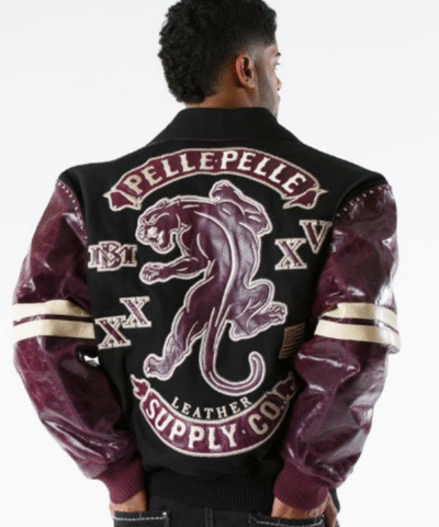 Pelle Pelle Panther Wool Black Jacket