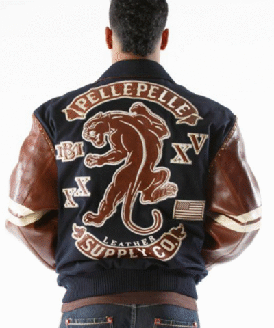 Pelle Pelle Panther Wool Navy Jacket