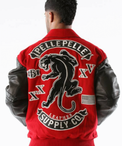 Pelle Pelle Panther Wool Red Jacket