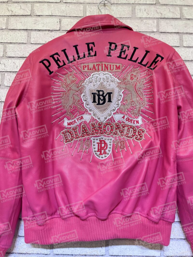 Pelle Pelle Pink Diamonds Made for Queen Jackets scaled 1