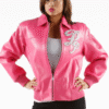 Pelle Pelle Pink Leather Zippered Jacket