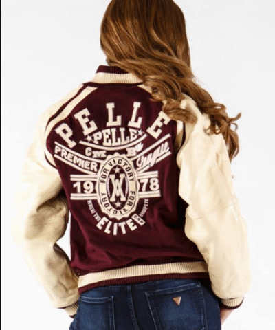 Pelle Pelle Premier League Maroon Wool Jacket