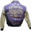 Pelle Pelle Purple and White Leather Jacket