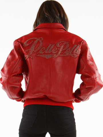 Pelle Pelle Red Zippered Leather Jacket