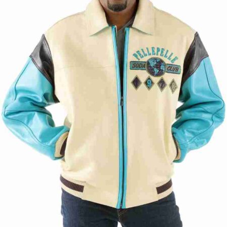 Pelle Pelle Soda Club Off White Leather Jacket