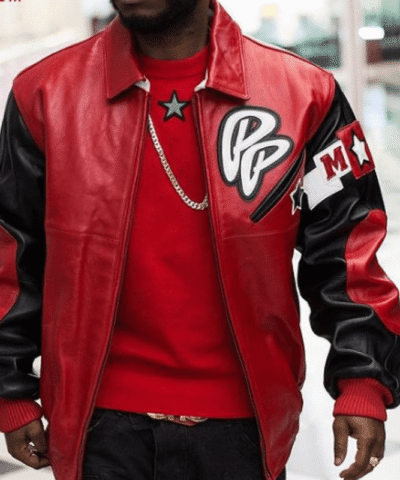 Pelle Pelle Soda Club Red And Black Leather Jacket