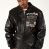 Pelle Pelle Tiger Black Plush Leather Jacket