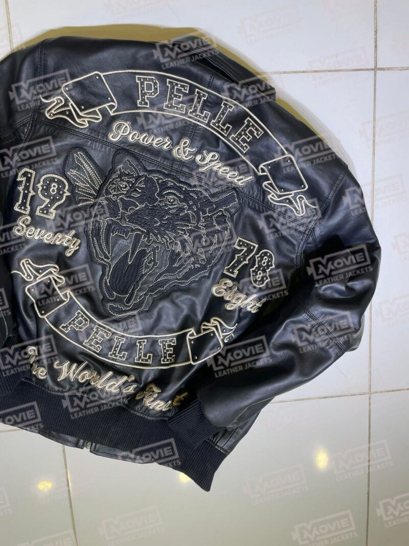 Pelle Pelle Tiger Black Plush Mens Jacket scaled 1
