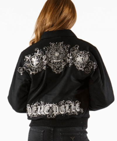 Pelle Pelle Triple Crest Shirt Collar Black Jacket