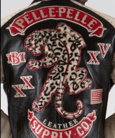 Pelle Pelle Varsity Biker Blackivory Plush Jacket 1