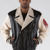 Pelle Pelle Varsity Biker Blackivory Plush Jacket