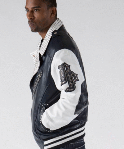 Pelle Pelle Varsity Biker Navy Plush Jacket