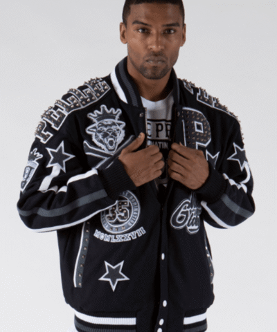 Pelle Pelle Varsity Black Jacket