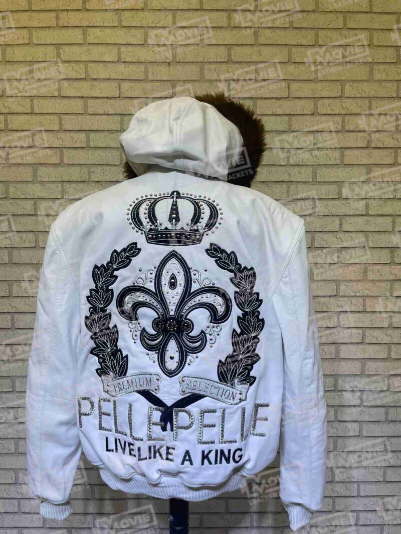 Pelle Pelle White Live Like A King Jacket scaled 1