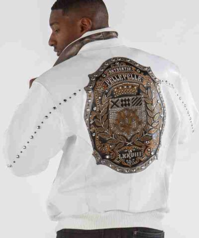 Pelle Pelle White Patched Leather Jacket