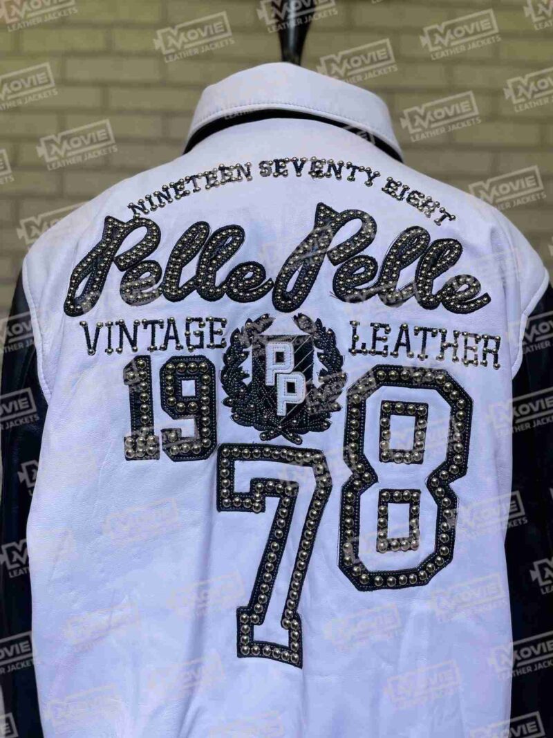 Pelle Pelle White Vintage Leather Jacket scaled 1