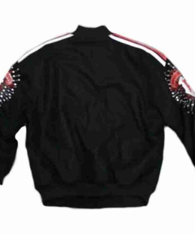 Pelle Pelle White and Red Stripe Jacket