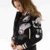 Pelle Pelle Women American Legend Black Varsity Jackets